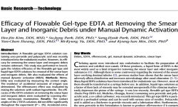 Efficacy of Flowable Geltype EDTA at Removing the Smear Layer and Inorganic Debris under Manual Dynamic Activation