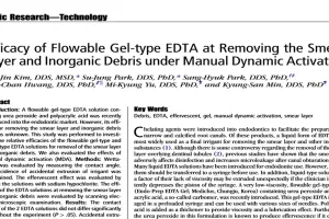 Efficacy of Flowable Geltype EDTA at Removing the Smear Layer and Inorganic Debris under Manual Dynamic Activation