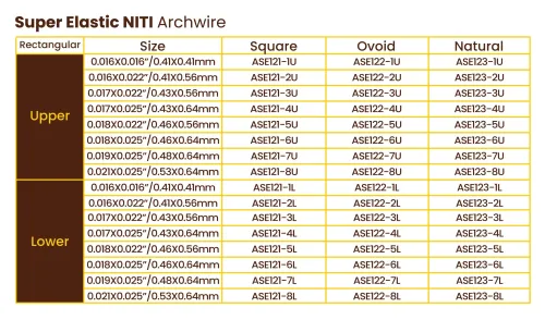 Rectangular Type Super Elastic NITI Archwire - Natural Rectangular 2 ~blog/2024/2/1/tabel_super_elastic_niti_rectangular_02